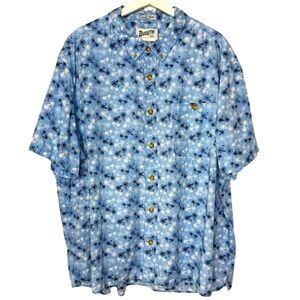 DULUTH Bicycle Print Relaxed‎ Fit Button Up Camp Shirt Size 2XL